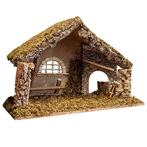 Nativity Creche Stable | 12" Tall and 19" Wide