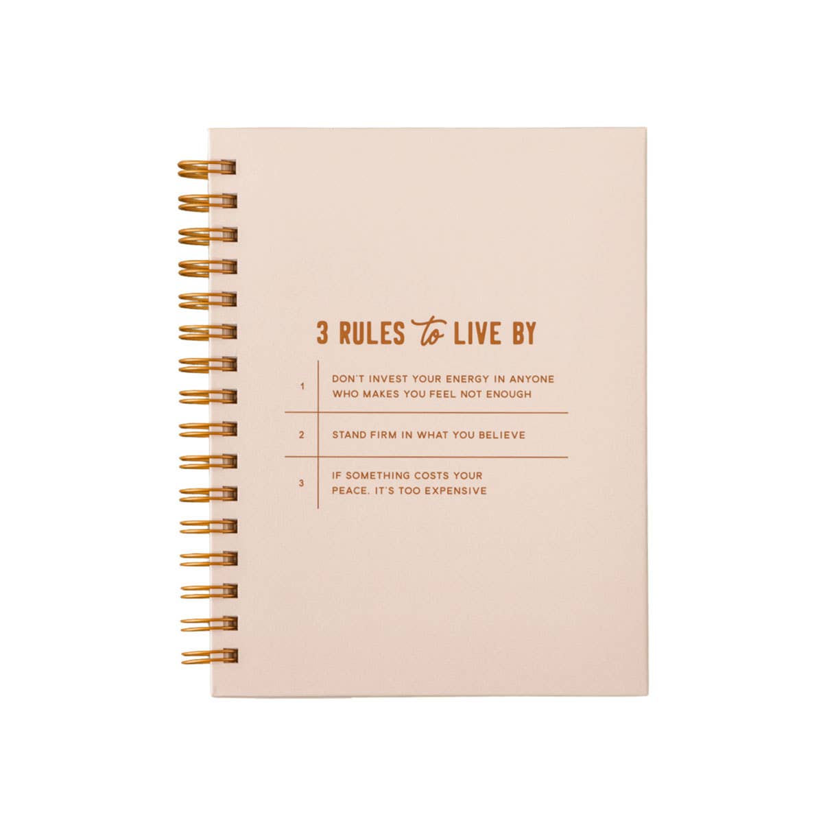 3 Rules to Live By Hardcover Journal