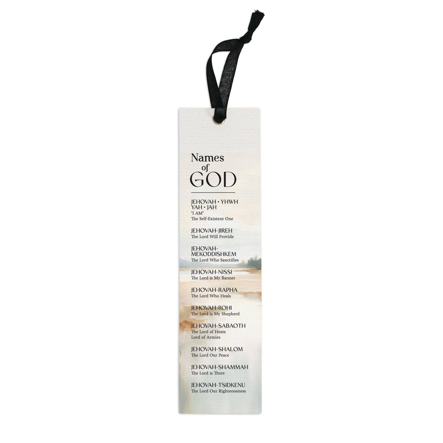 Names Of God Linen Bookmark