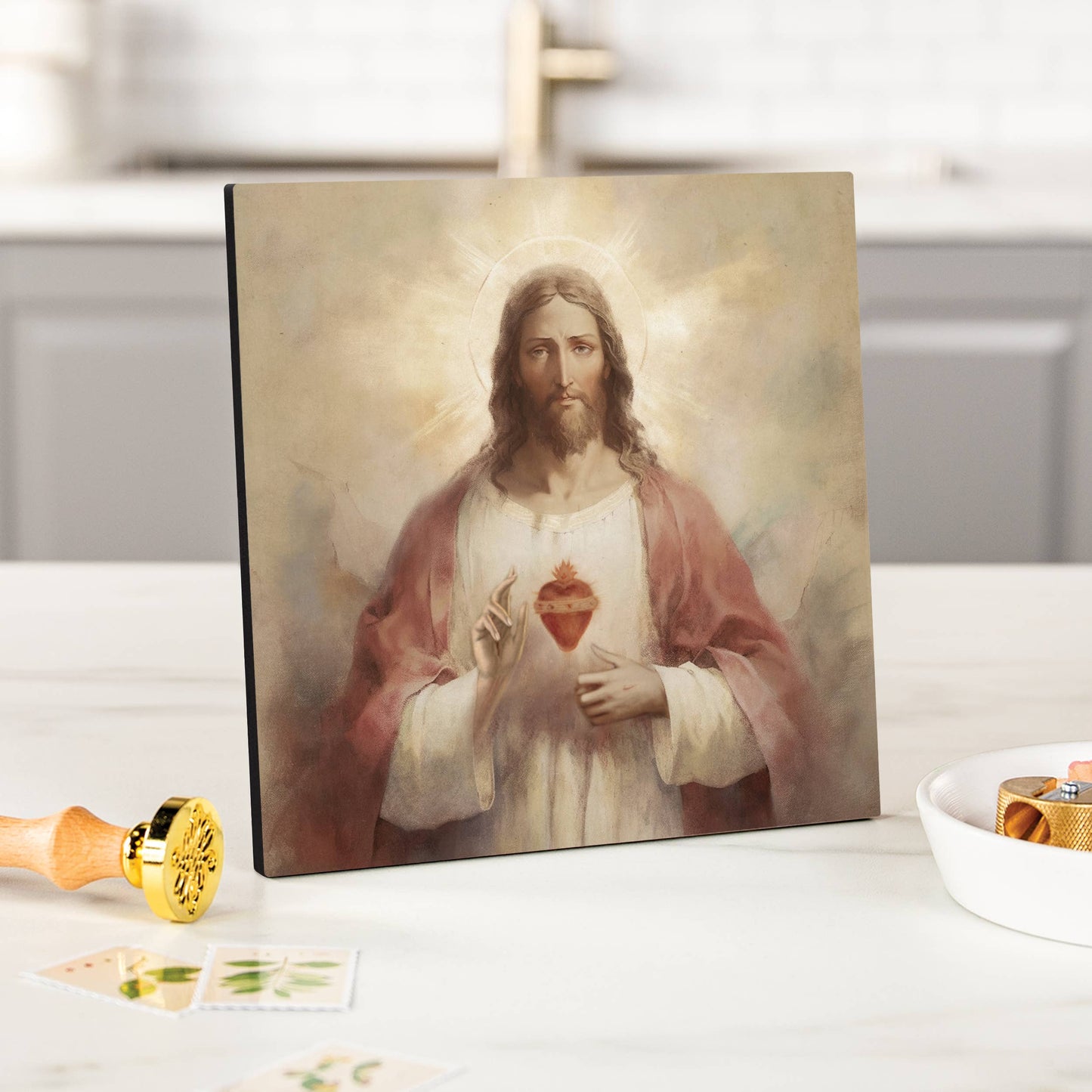 Sacred Heart Of Jesus Tabletop Sign