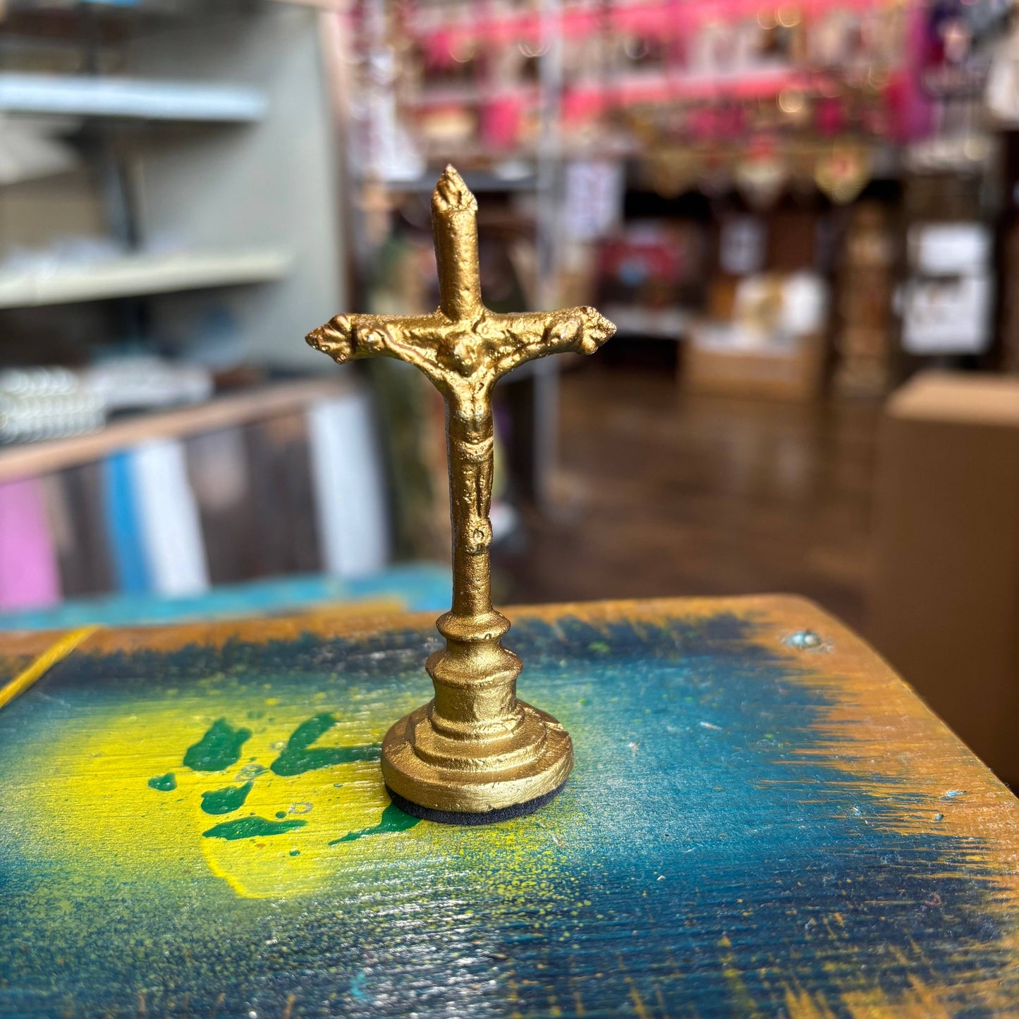 Mini Gold Crucifix