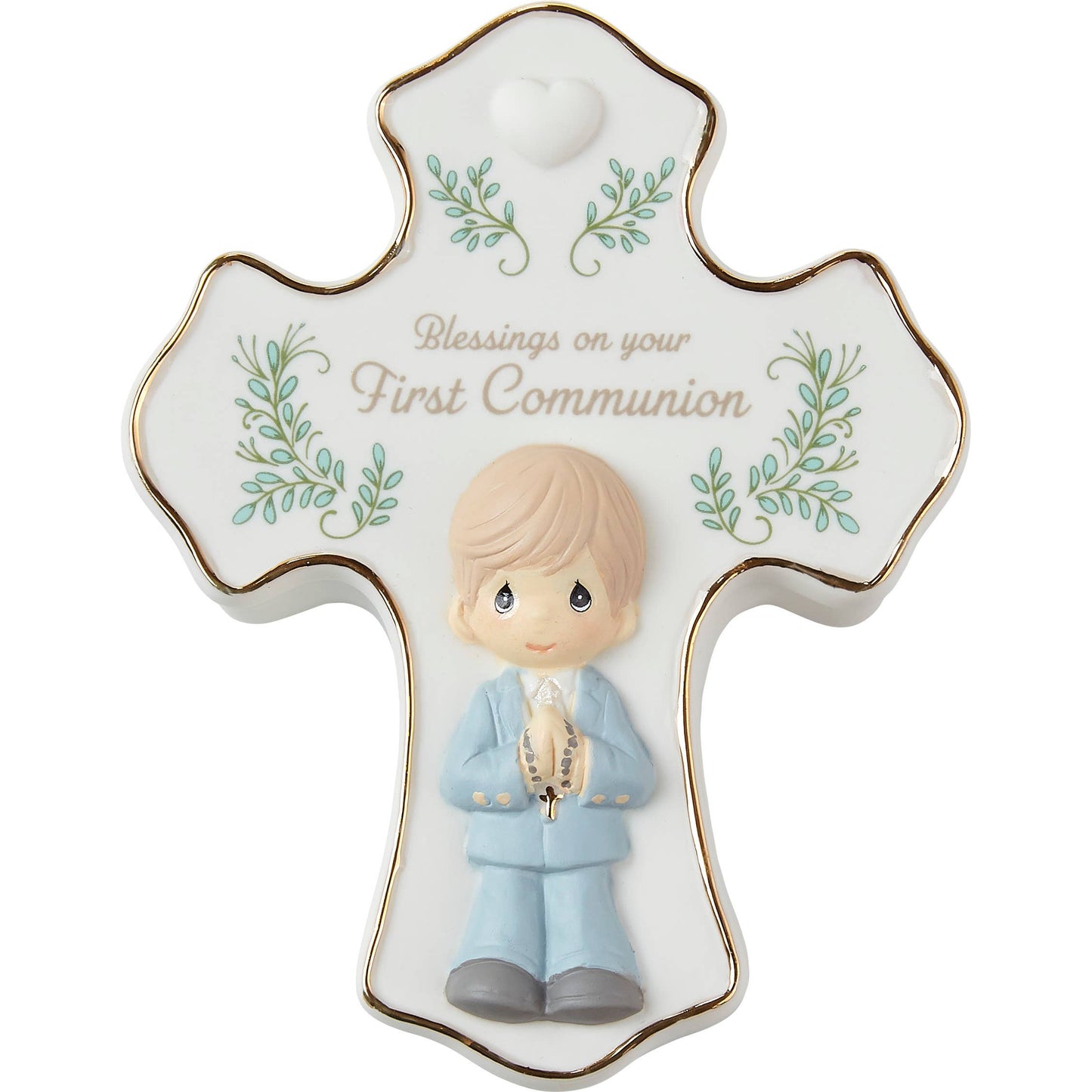 Precious Moments Cross Boy Communion Rosary Box