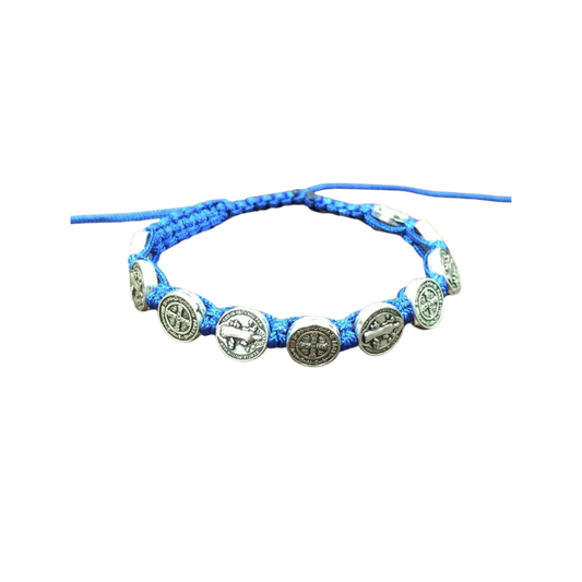 St. Benedict Blue Rosary Bracelet