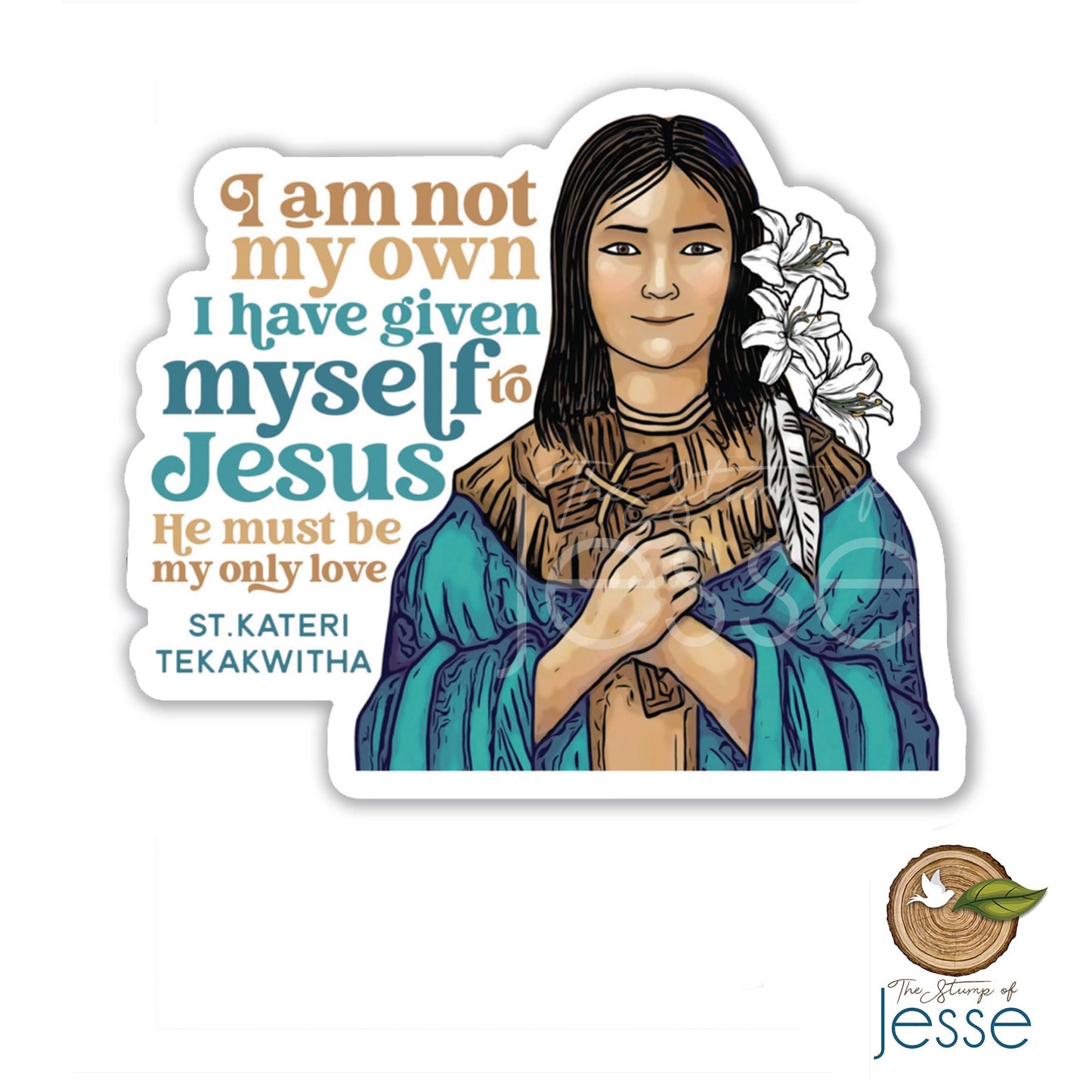 St. Kateri Tekakwitha Waterproof Catholic Sticker