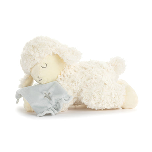 Goodnight Prayer Neutral Mechanical Lamb 10x6in