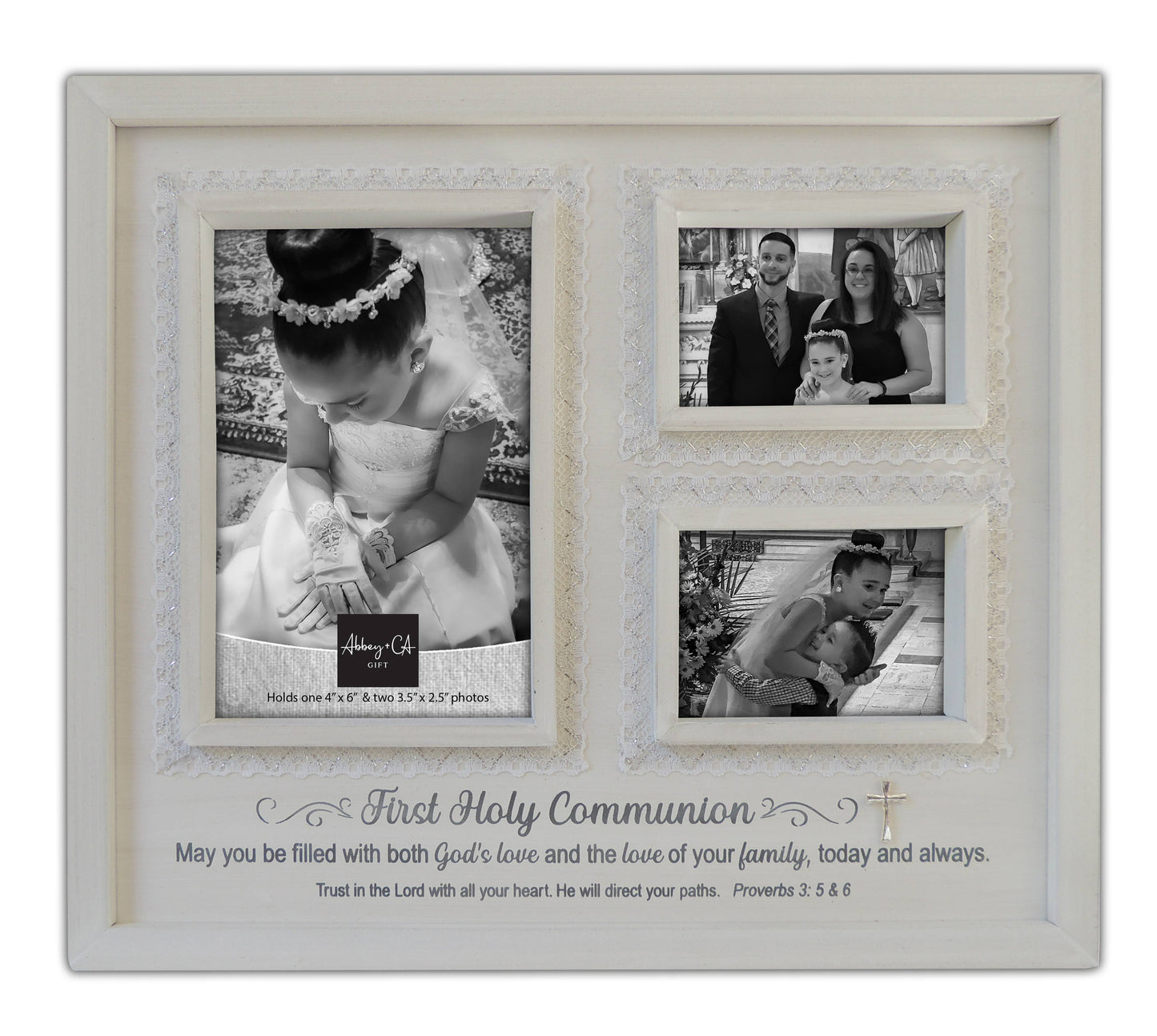 First Holy Communion Lace Collage Frame