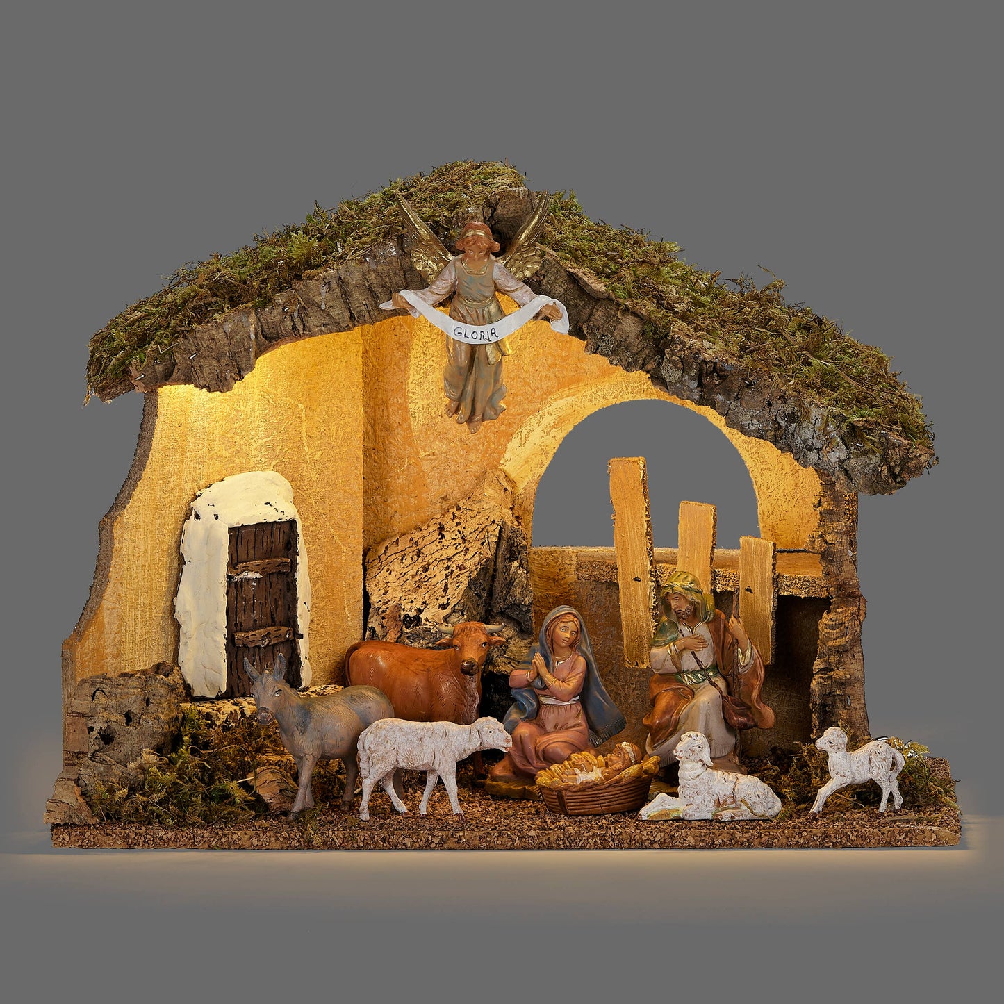 Fontanini 9-Figure Lighted Nativity Set – 5" Scale