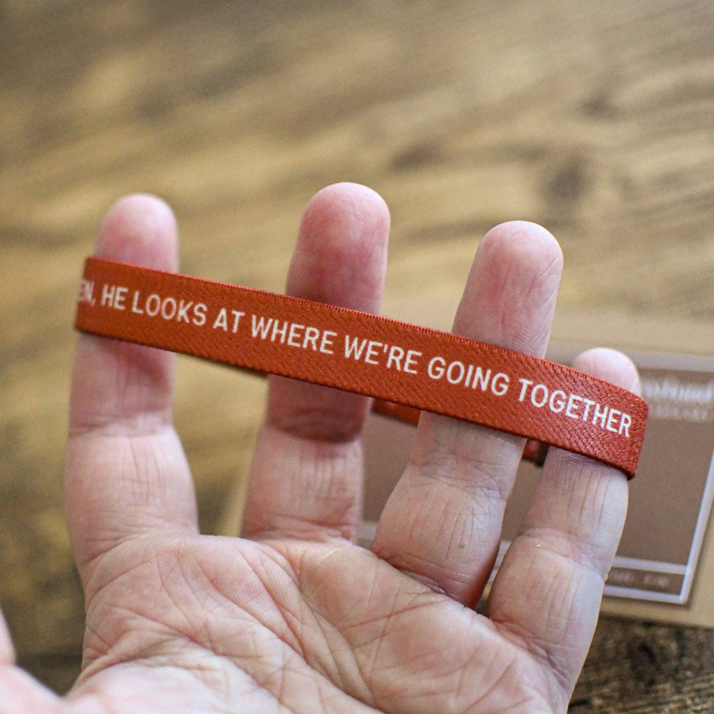 Where We're Going Together Elastic Men's Wristband