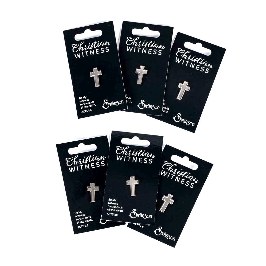 Silver Cross Lapel Pins