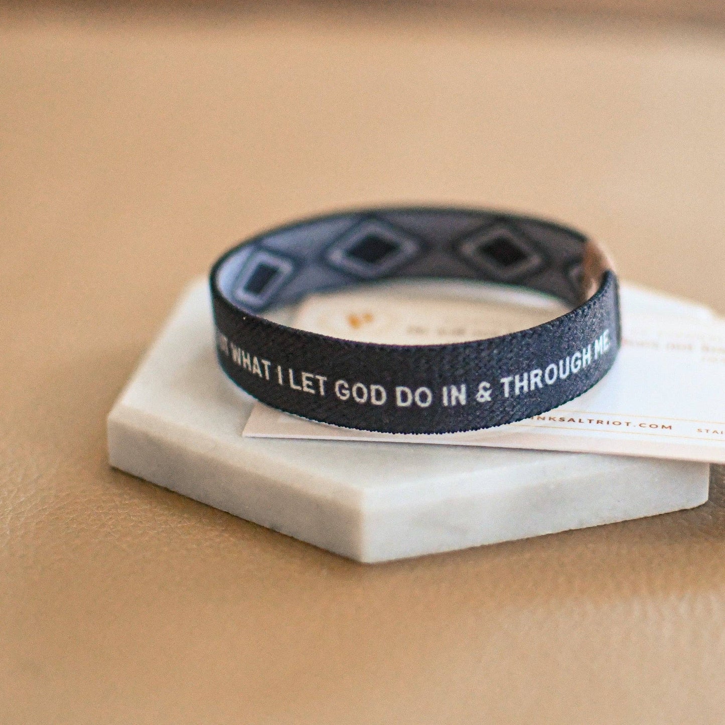 Life is About God Black Elastic Wristband