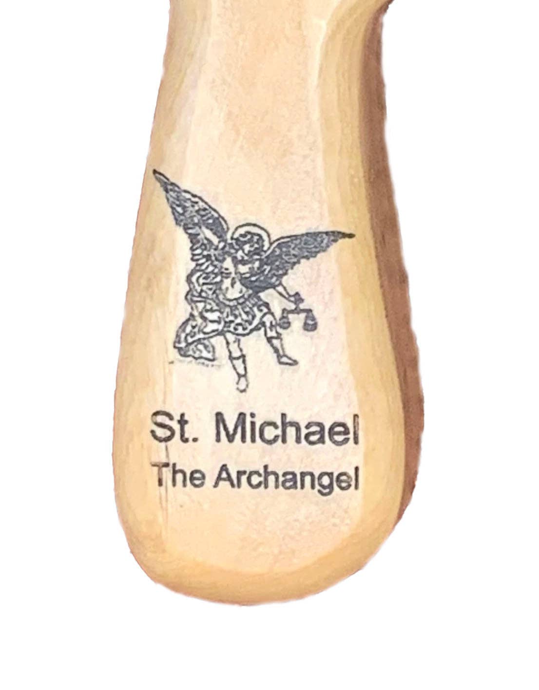 Saint Michael the Archangel - Engraved Holding Cross