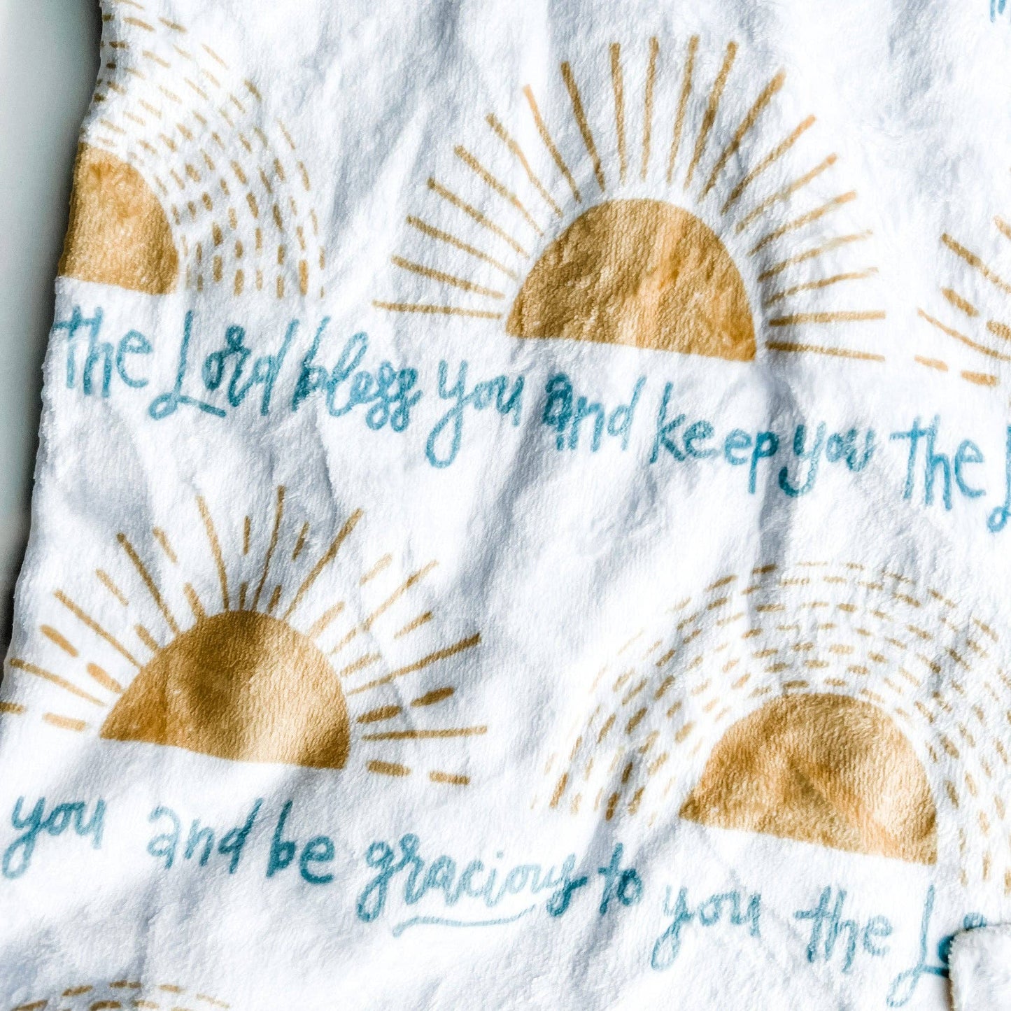 Scripture Blessing Minky Baby Blanket