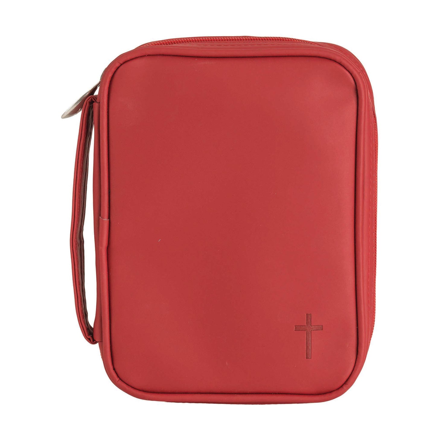 Compact Red Vinyl Bible Cover