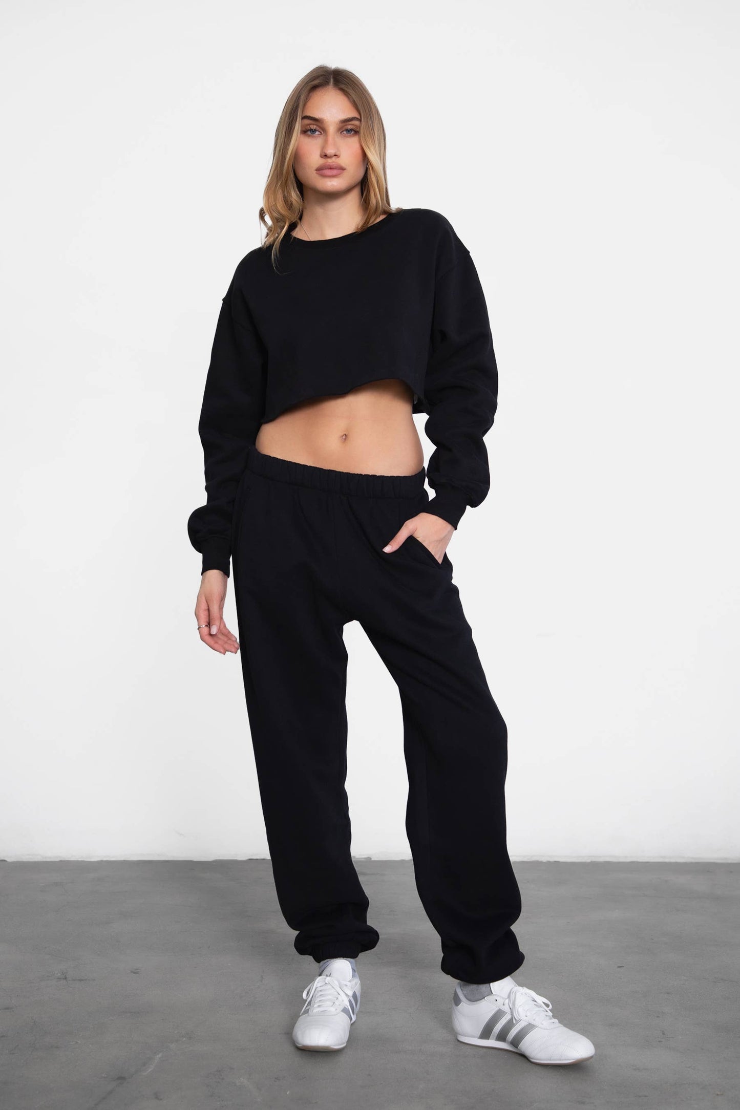 DOVE  Plush Fleece Lounge High Waist Sweatpants With Pockets