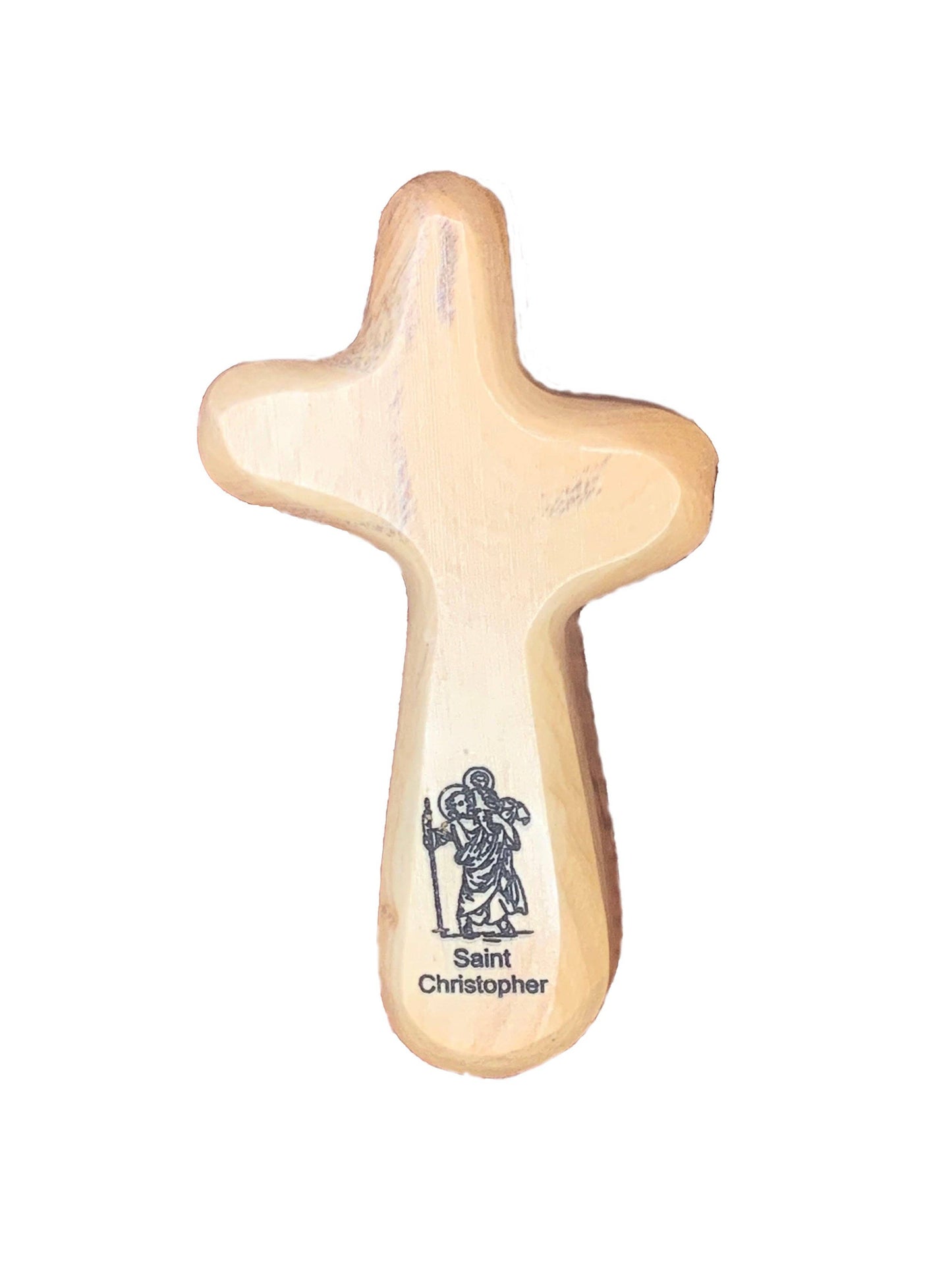 Saint Christopher - Engraved Holding Cross