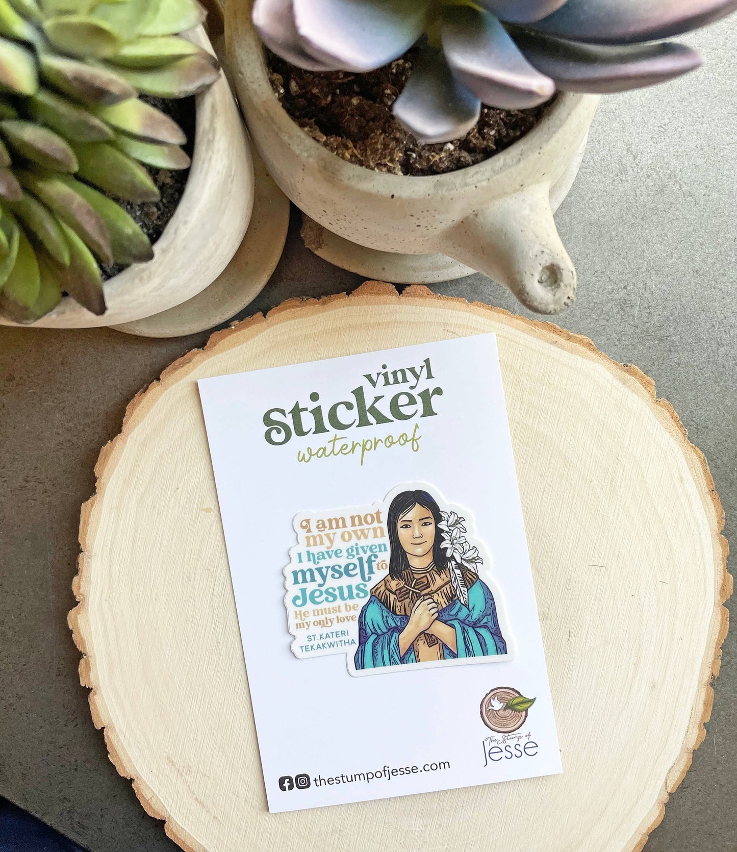 St. Kateri Tekakwitha Waterproof Catholic Sticker