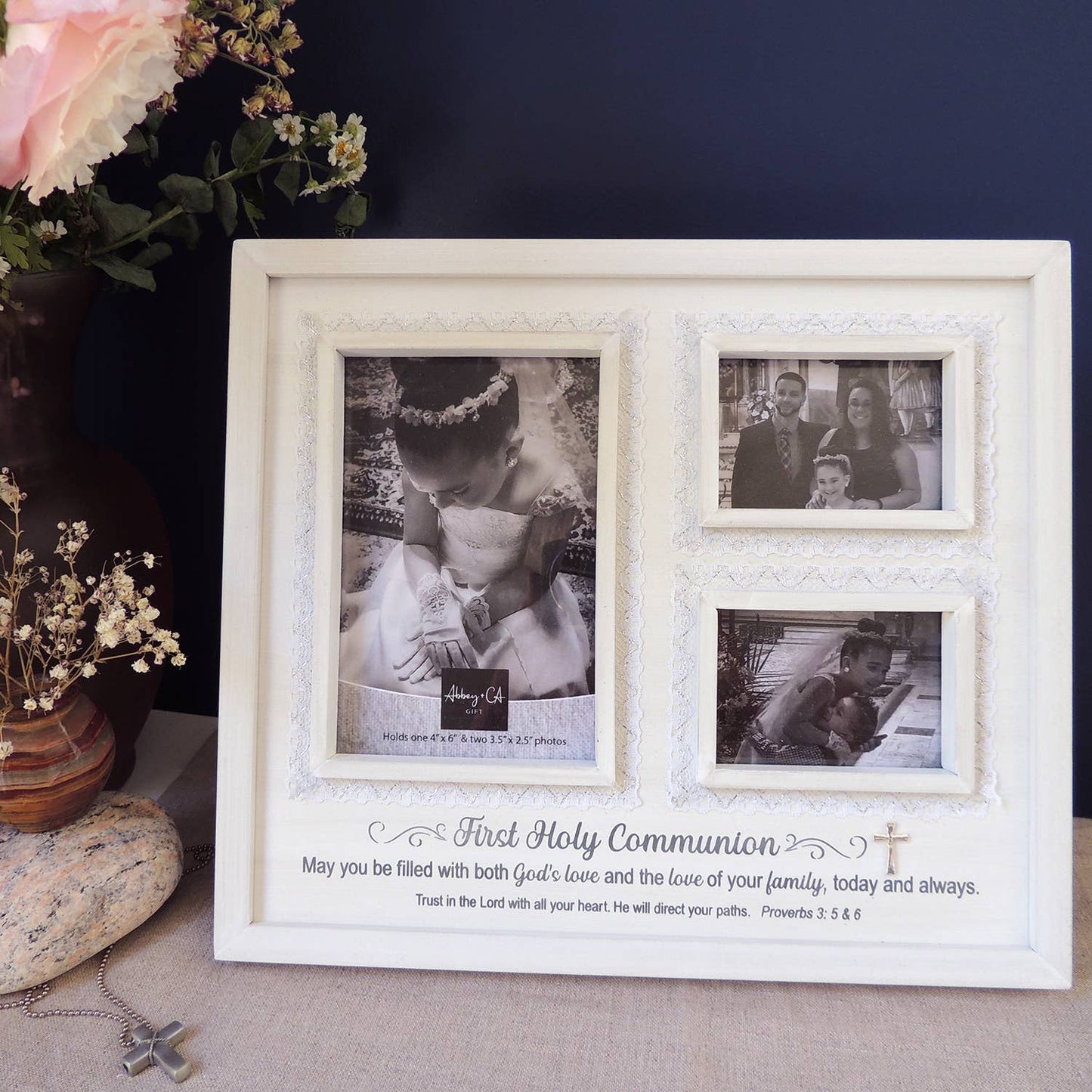 First Holy Communion Lace Collage Frame