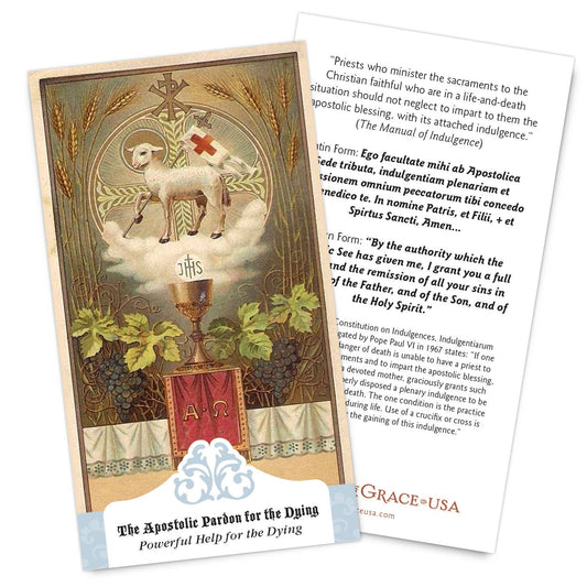 Apostolic Pardon of the Dying Holy Card