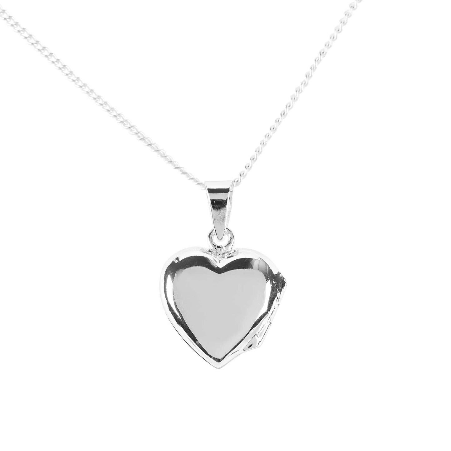 Silver Plate Locket Necklace in First Communion Box