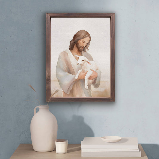 Jesus & The Lamb Framed Art