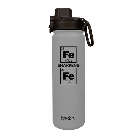 Kerusso 24 oz Stainless Steel Bottle Iron Sharpens Iron