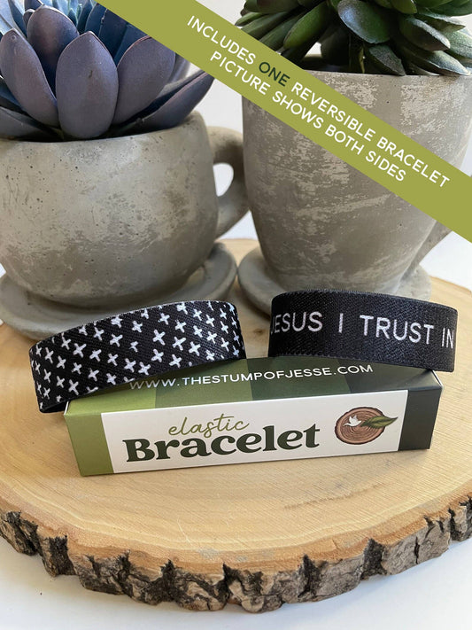 Jesus I Trust In You | Reversible Elastic Bracelet