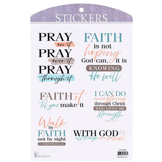 Sticker Faith And Pray Collection