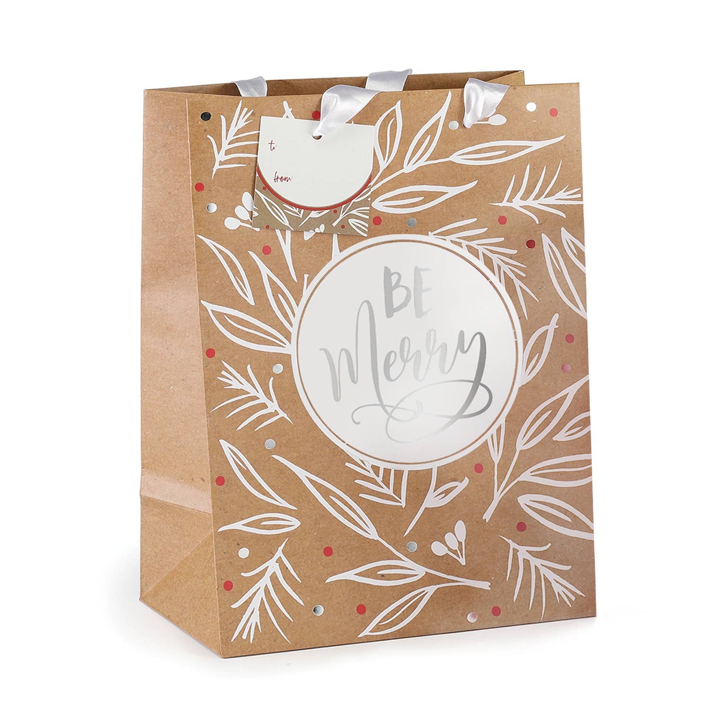 Be Merry Kraft Gift Bag Set