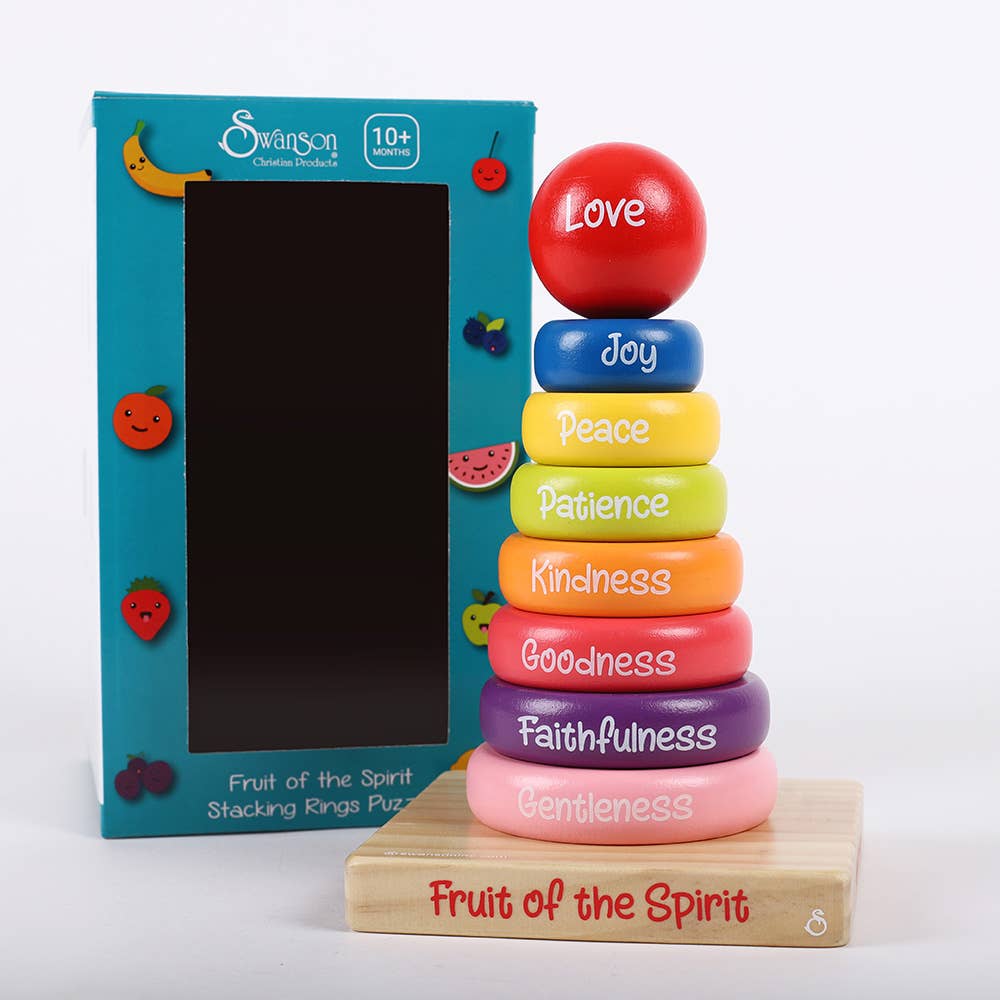 Wooden Puzzle - Stacking Rings - Fruit of the Spirit