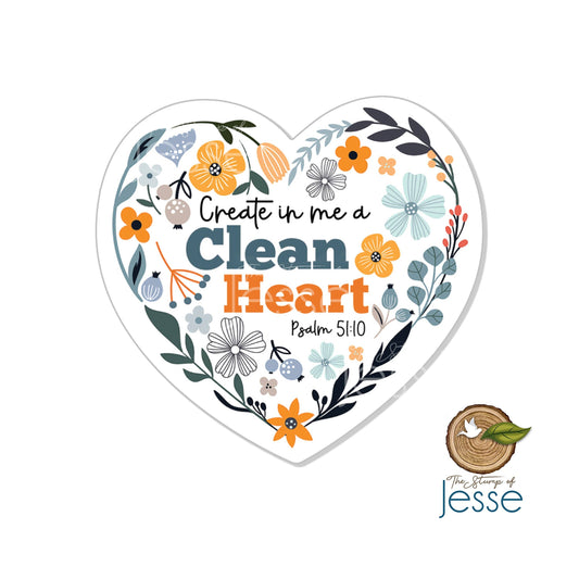 Create In Me A Clean Heart Sticker I Catholic Gift