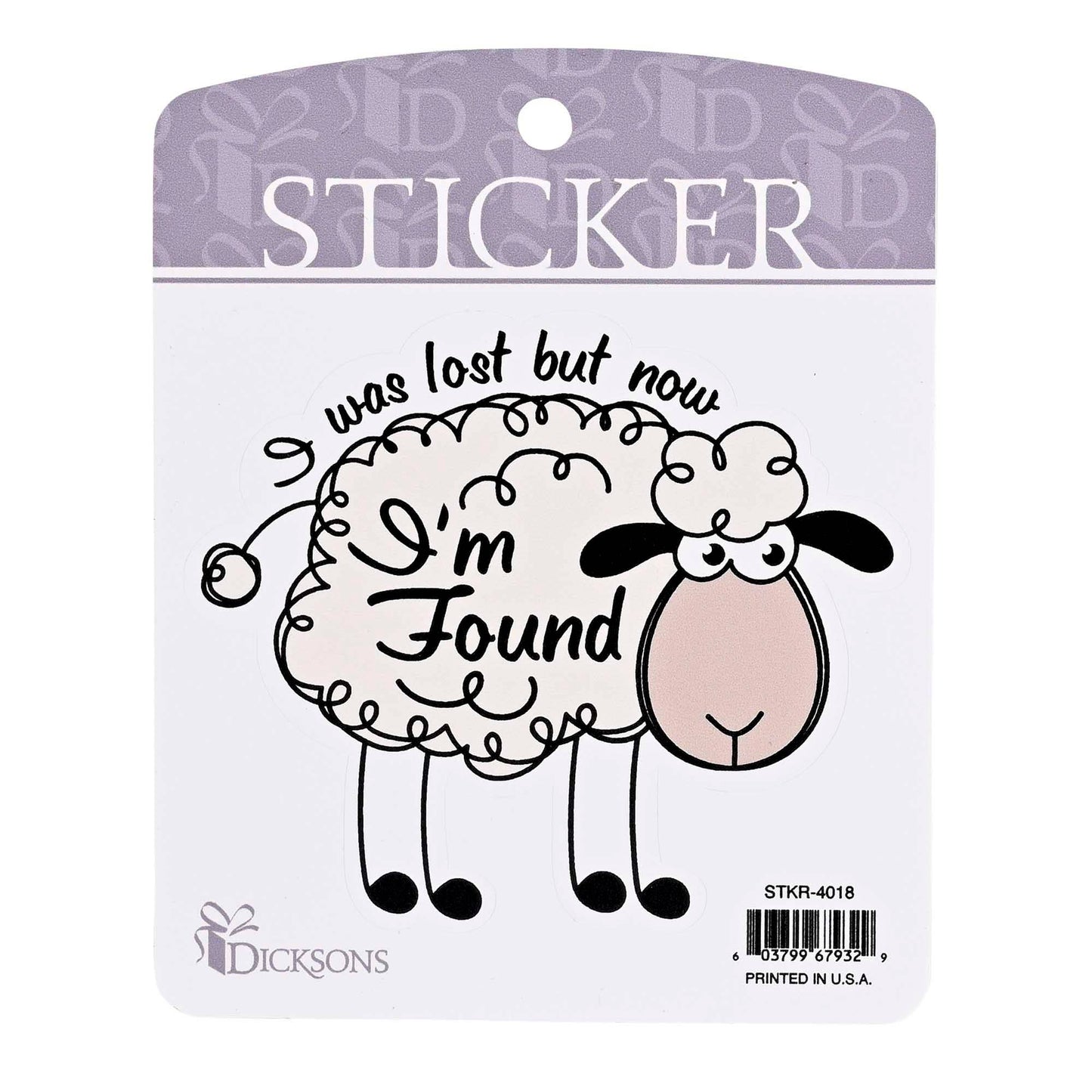 Sticker Sheep I Was Lost But Now I Am