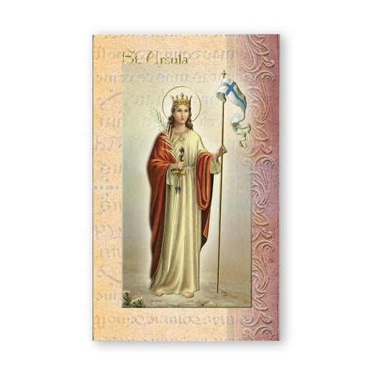 Folding Holy Card - St Ursala