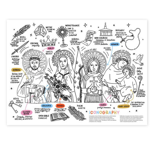 Iconography Jumbo Activity Sheet -Pack of 3