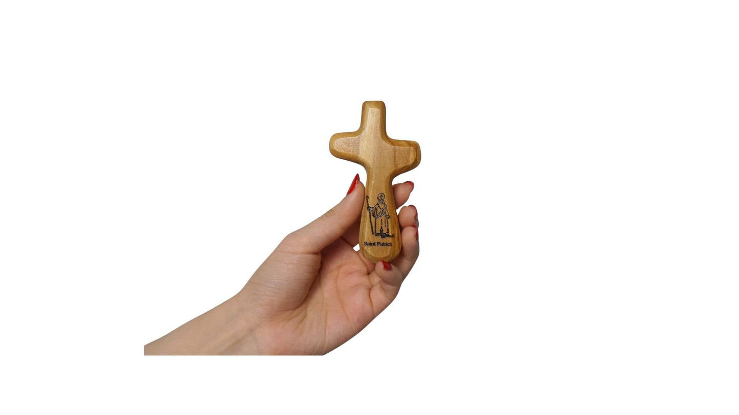 Saint Patrick - Engraved Holding Cross
