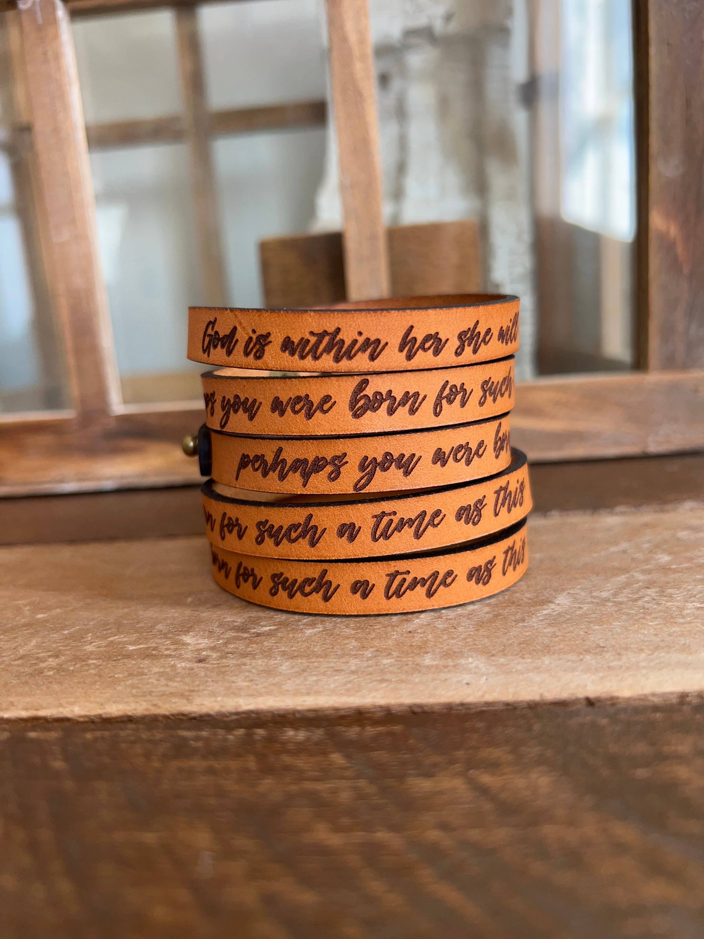 WWJD Thin Leather Bracelet