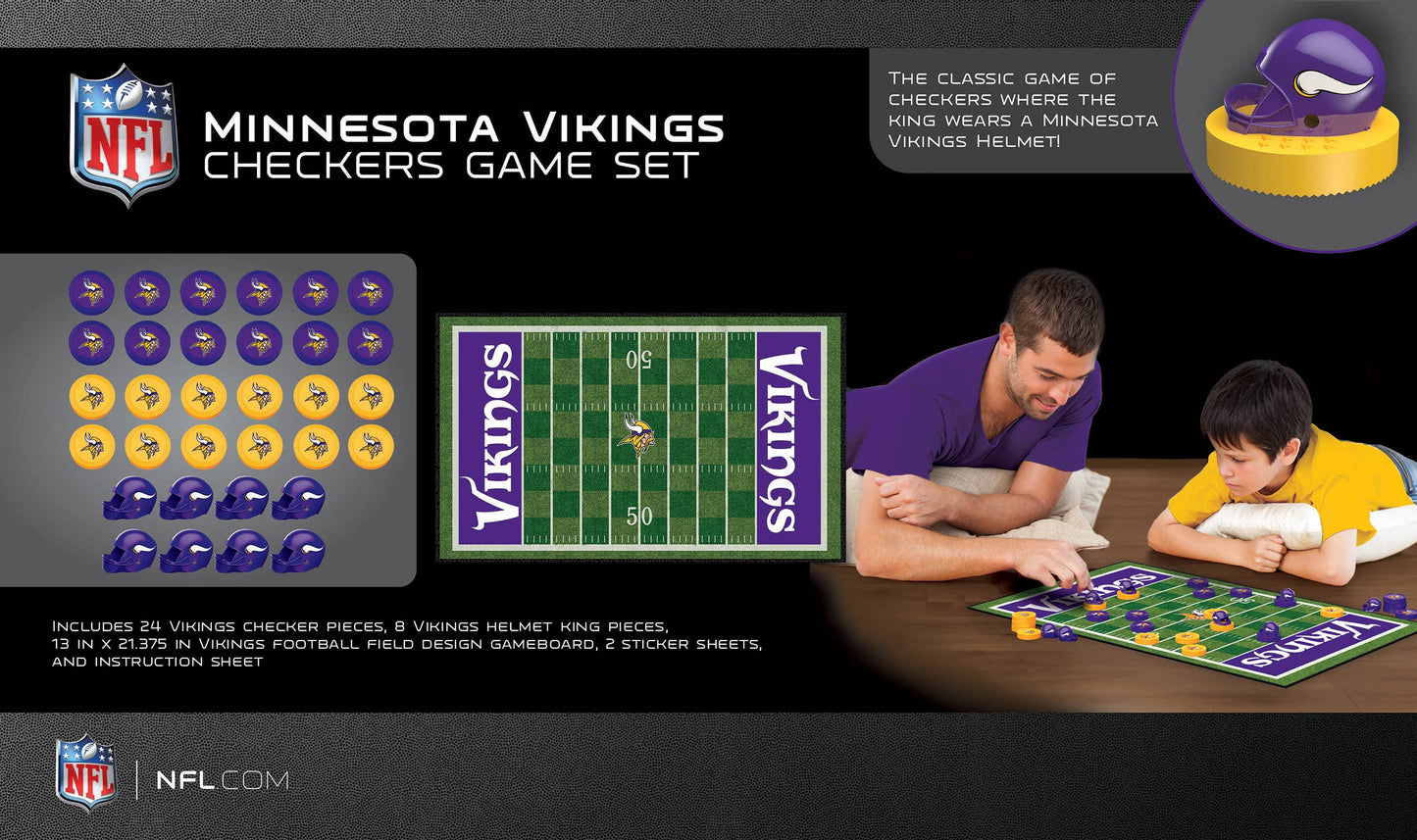 Minnesota Vikings Checkers Board Game