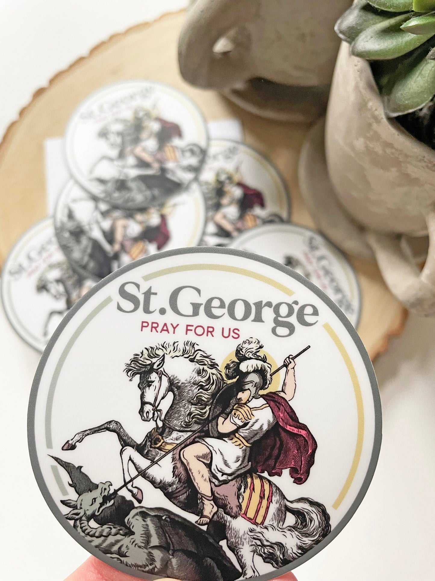 St. George Waterproof Vinyl Catholic Sticker