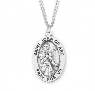 St. Joan of Arc Oval Sterling Silver Medal