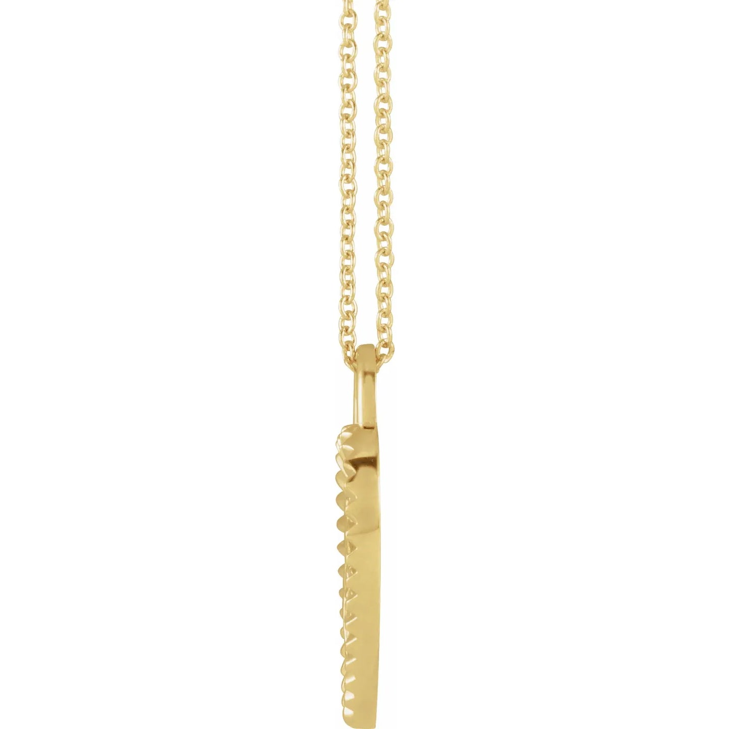 14K Gold Miraculous Mary Heart Necklace