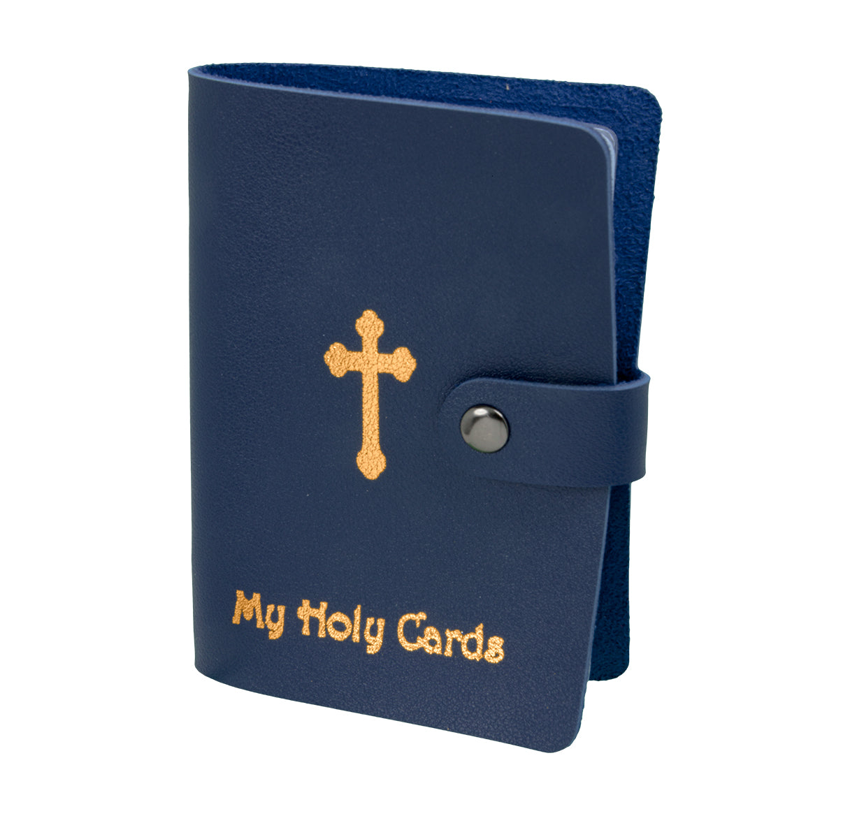Gold Stamped Leatherette Holy Card Holder