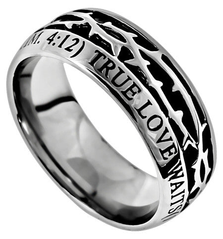 Crown of Thorns Ring "True Love Waits"