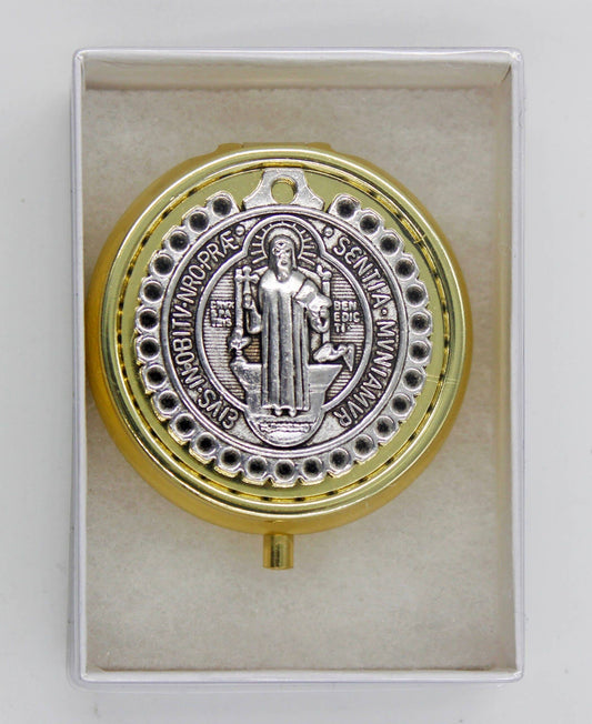 ST BENEDICT Pyx    (2″ x 3/4″)