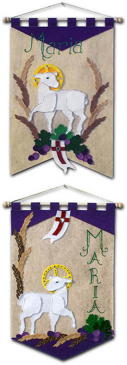 Deluxe First Communion Banner Kit - Lamb of God (Purple)