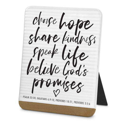 Tabletop Plaque Choose Share Speak5.25In