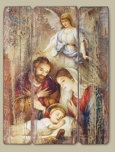 Holy Family Wall Panel 17"