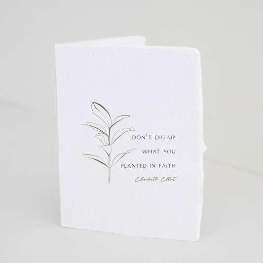 "Planted in Faith" Plant Floral Greeting Card