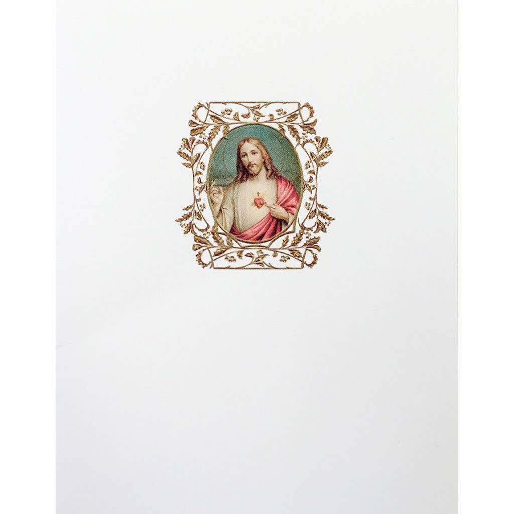 Jesus Sacred Heart Religious Card