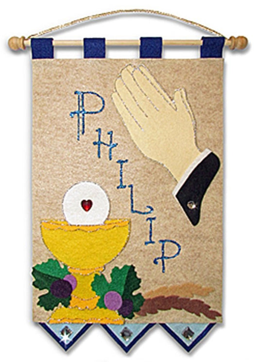 First Communion Banner Kit - Praying Hands