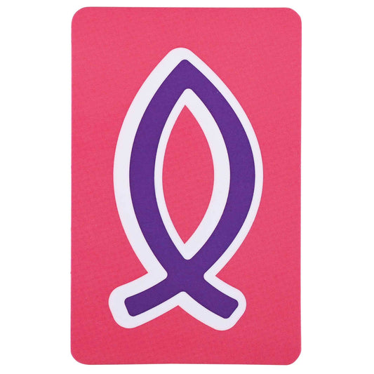 Pocketcard Purple Fish 2 Cor. 5:7