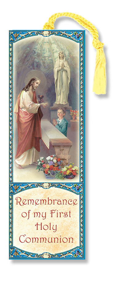 First Communion Bookmark- Boy